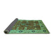 Sideview of Oriental Turquoise Industrial Rug, urb3125turq