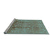 Sideview of Machine Washable Oriental Light Blue Industrial Rug, wshurb3126lblu