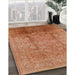 Machine Washable Industrial Modern Mango Orange Rug in a Family Room, wshurb3126