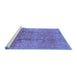 Sideview of Machine Washable Oriental Blue Industrial Rug, wshurb3126blu