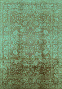 Oriental Turquoise Industrial Rug, urb3126turq