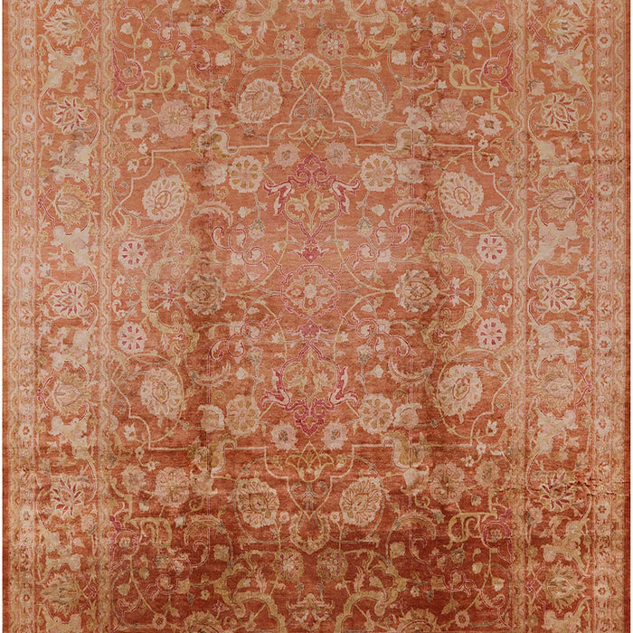 Mid-Century Modern Mango Orange Oriental Rug, urb3126