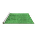 Sideview of Machine Washable Oriental Emerald Green Industrial Area Rugs, wshurb3126emgrn