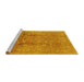 Sideview of Machine Washable Oriental Yellow Industrial Rug, wshurb3126yw