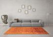 Machine Washable Oriental Orange Industrial Area Rugs in a Living Room, wshurb3126org