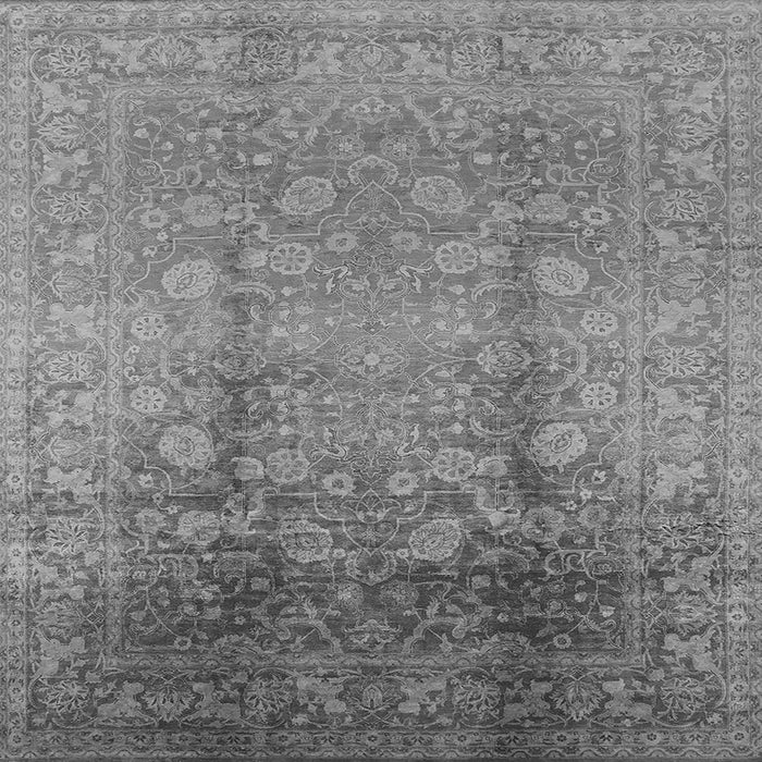 Square Machine Washable Oriental Gray Industrial Rug, wshurb3126gry