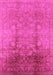 Machine Washable Oriental Pink Industrial Rug, wshurb3126pnk
