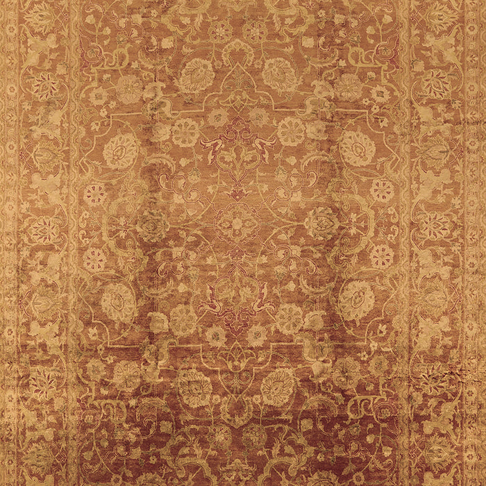 Machine Washable Oriental Brown Industrial Rug, wshurb3126brn