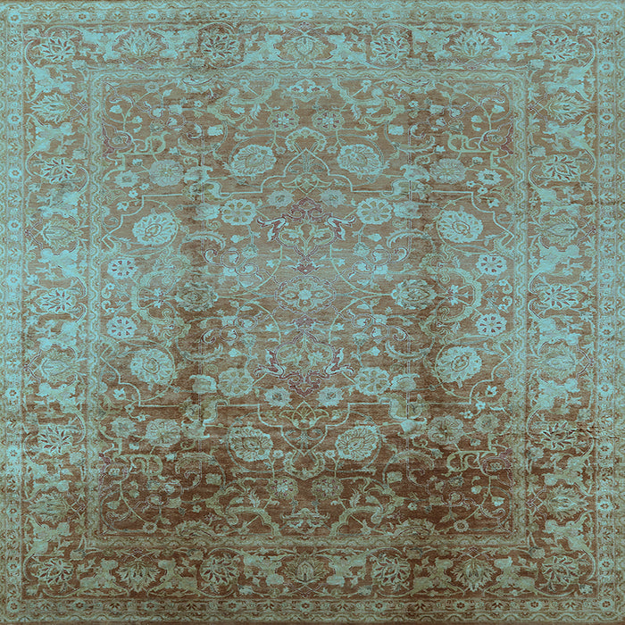 Square Oriental Light Blue Industrial Rug, urb3126lblu