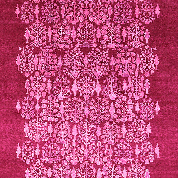 Machine Washable Oriental Pink Industrial Rug, wshurb3127pnk