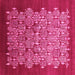 Square Oriental Pink Industrial Rug, urb3127pnk