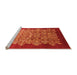 Sideview of Machine Washable Oriental Orange Industrial Area Rugs, wshurb3127org