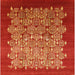 Square Mid-Century Modern Red Oriental Rug, urb3127