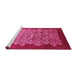 Sideview of Machine Washable Oriental Pink Industrial Rug, wshurb3127pnk