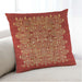 Lifestyle Image of Mid-Century Modern Urban Square Red Throw Pillow, 18 inch by 18 inch, pwurb3127