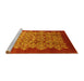 Sideview of Machine Washable Oriental Yellow Industrial Rug, wshurb3127yw