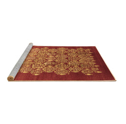 Sideview of Machine Washable Oriental Brown Industrial Rug, wshurb3127brn