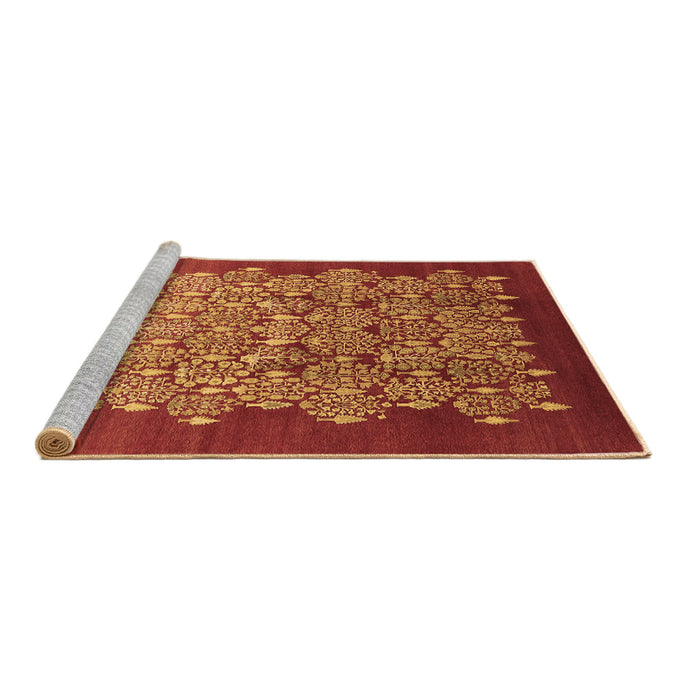 Sideview of Machine Washable Oriental Brown Industrial Rug, wshurb3127brn
