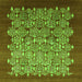 Square Oriental Green Industrial Rug, urb3127grn