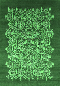 Oriental Emerald Green Industrial Rug, urb3127emgrn