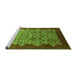 Sideview of Machine Washable Oriental Green Industrial Area Rugs, wshurb3127grn