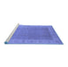 Sideview of Machine Washable Oriental Blue Industrial Rug, wshurb3128blu