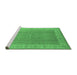 Sideview of Machine Washable Oriental Emerald Green Industrial Area Rugs, wshurb3128emgrn