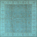 Square Oriental Light Blue Industrial Rug, urb3128lblu