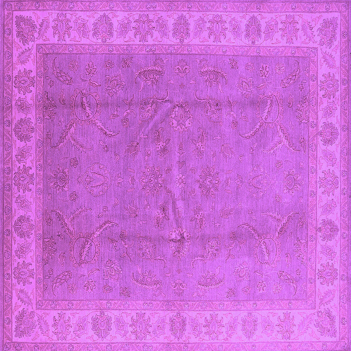 Square Machine Washable Oriental Purple Industrial Area Rugs, wshurb3128pur