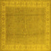 Square Oriental Yellow Industrial Rug, urb3128yw