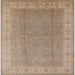 Square Mid-Century Modern Camel Brown Oriental Rug, urb3128