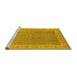 Sideview of Machine Washable Oriental Yellow Industrial Rug, wshurb3128yw