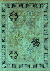 Oriental Turquoise Industrial Rug, urb3129turq