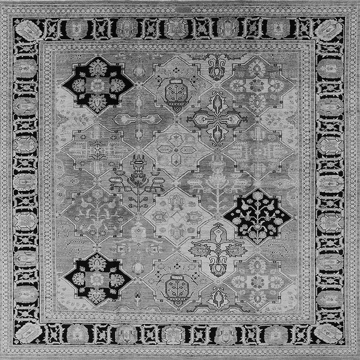 Square Oriental Gray Industrial Rug, urb3129gry