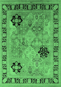 Oriental Emerald Green Industrial Rug, urb3129emgrn