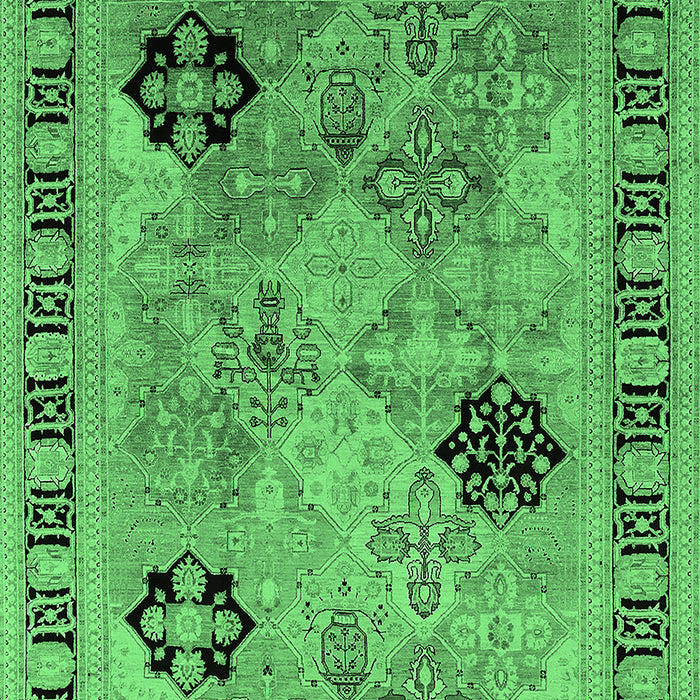 Oriental Emerald Green Industrial Rug, urb3129emgrn