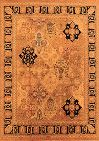 Oriental Orange Industrial Rug, urb3129org