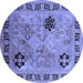 Round Oriental Blue Industrial Rug, urb3129blu