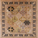 Square Mid-Century Modern Sandy Brown Oriental Rug, urb3129