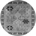 Round Oriental Gray Industrial Rug, urb3129gry