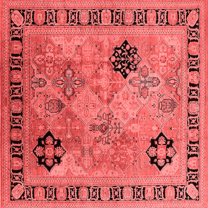 Machine Washable Oriental Red Industrial Rug, wshurb3129red