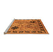 Sideview of Machine Washable Oriental Orange Industrial Area Rugs, wshurb3129org