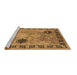 Sideview of Machine Washable Oriental Brown Industrial Rug, wshurb3129brn