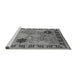 Sideview of Machine Washable Oriental Gray Industrial Rug, wshurb3129gry