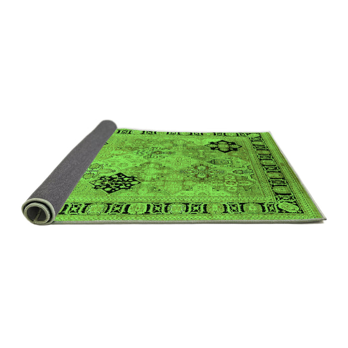 Sideview of Oriental Green Industrial Rug, urb3129grn