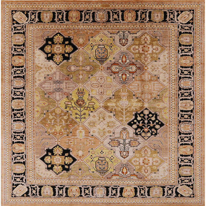 Square Machine Washable Industrial Modern Sandy Brown Rug, wshurb3129