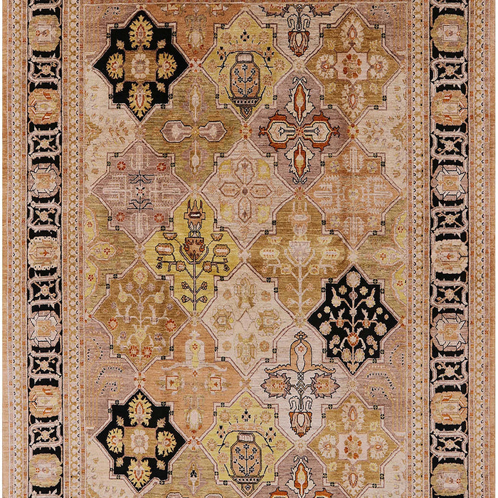 Mid-Century Modern Sandy Brown Oriental Rug, urb3129