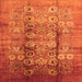 Square Oriental Orange Industrial Rug, urb3130org