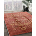 Machine Washable Industrial Modern Coral Orange Rug in a Family Room, wshurb3130