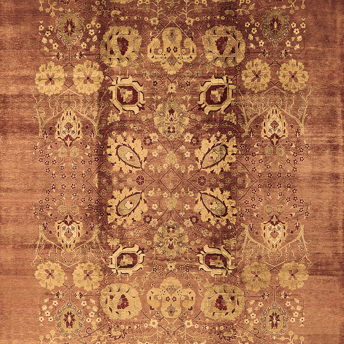 Machine Washable Oriental Brown Industrial Rug, wshurb3130brn
